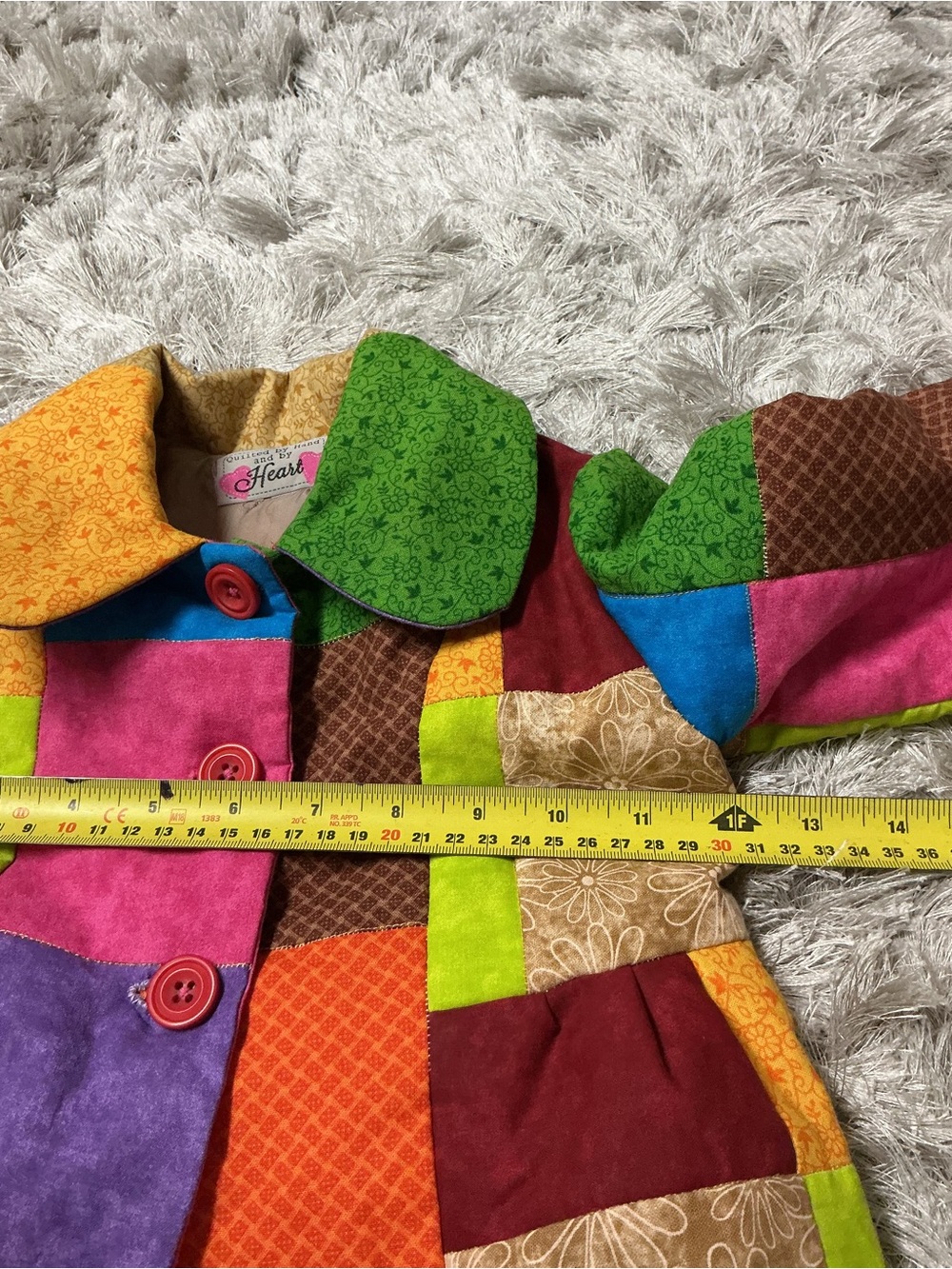 Handmade Colorful Patchwork Kids Jacket - Bright Multi-Color - Picture 3 of 7